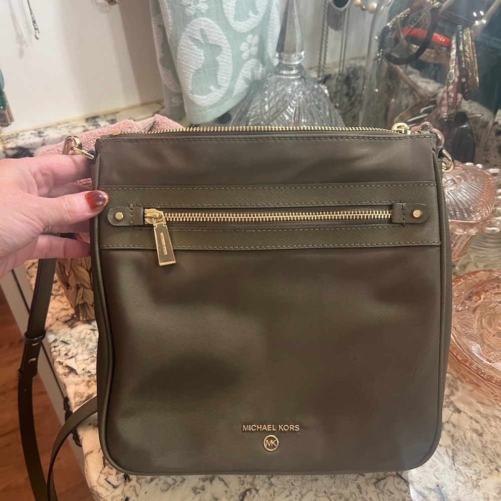 Michael Kors Dark Green Crossbody Bag